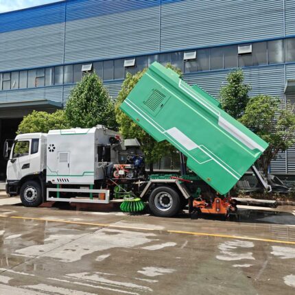 road sweeping lorry